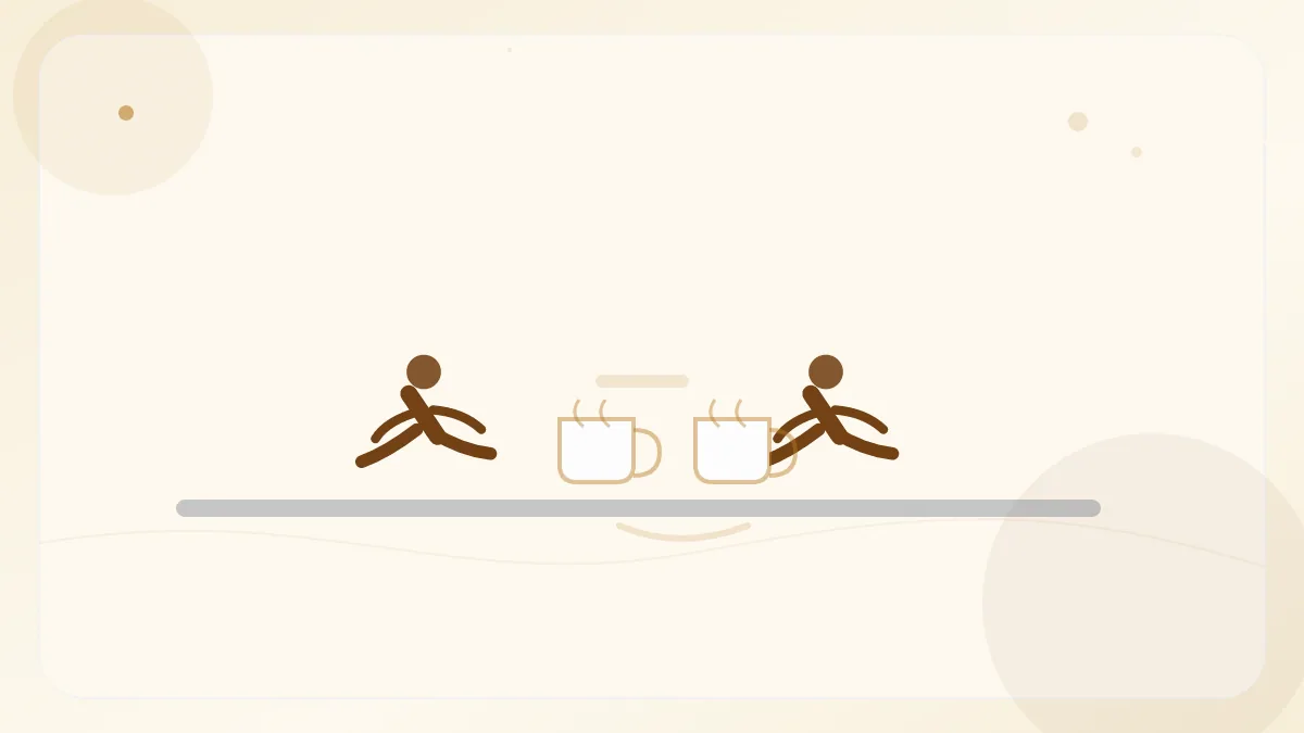 A person sitting calmly at a cafe, unbothered, while someone talks at the next table.